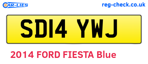 SD14YWJ are the vehicle registration plates.