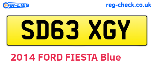 SD63XGY are the vehicle registration plates.