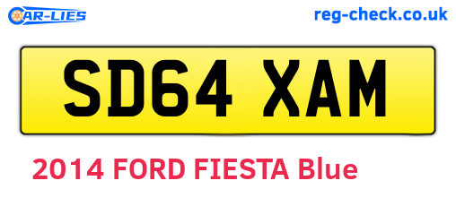SD64XAM are the vehicle registration plates.