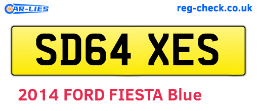 SD64XES are the vehicle registration plates.