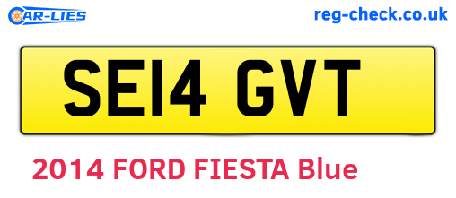 SE14GVT are the vehicle registration plates.