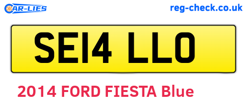 SE14LLO are the vehicle registration plates.