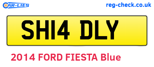 SH14DLY are the vehicle registration plates.