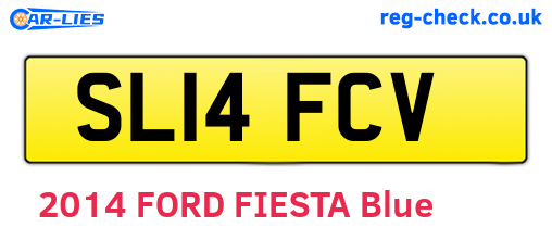 SL14FCV are the vehicle registration plates.