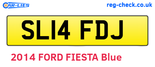 SL14FDJ are the vehicle registration plates.