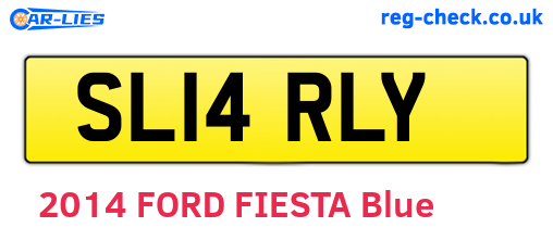 SL14RLY are the vehicle registration plates.