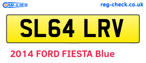 SL64LRV are the vehicle registration plates.
