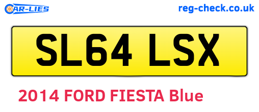 SL64LSX are the vehicle registration plates.