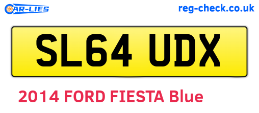SL64UDX are the vehicle registration plates.