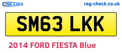 SM63LKK are the vehicle registration plates.