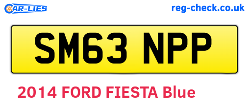 SM63NPP are the vehicle registration plates.