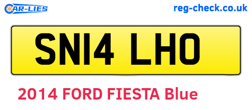 SN14LHO are the vehicle registration plates.