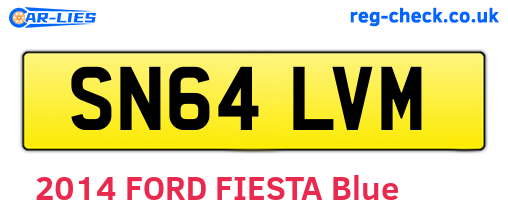 SN64LVM are the vehicle registration plates.