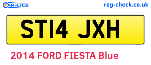 ST14JXH are the vehicle registration plates.