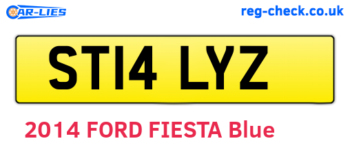 ST14LYZ are the vehicle registration plates.