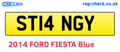 ST14NGY are the vehicle registration plates.
