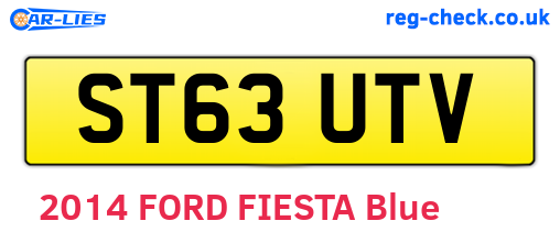 ST63UTV are the vehicle registration plates.
