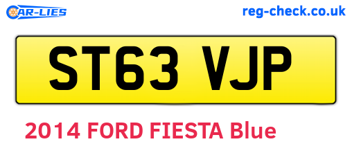 ST63VJP are the vehicle registration plates.