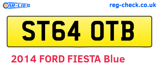 ST64OTB are the vehicle registration plates.
