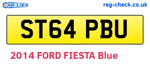 ST64PBU are the vehicle registration plates.