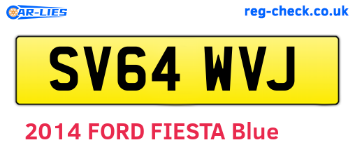 SV64WVJ are the vehicle registration plates.