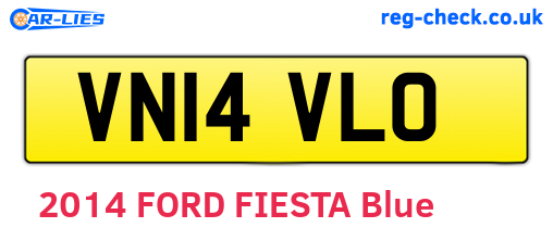 VN14VLO are the vehicle registration plates.