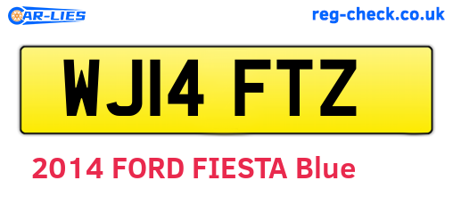 WJ14FTZ are the vehicle registration plates.