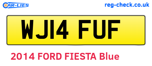 WJ14FUF are the vehicle registration plates.