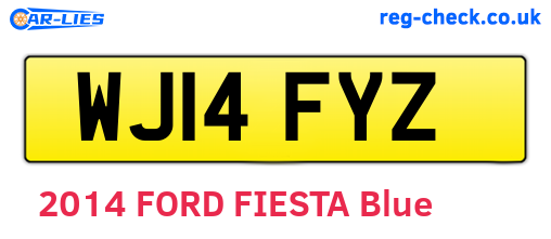 WJ14FYZ are the vehicle registration plates.