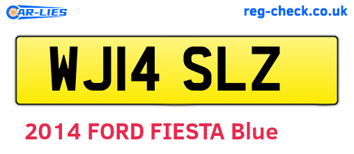 WJ14SLZ are the vehicle registration plates.