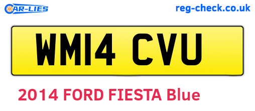 WM14CVU are the vehicle registration plates.