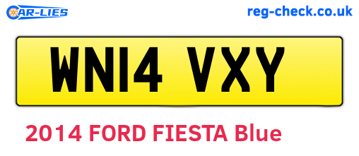 WN14VXY are the vehicle registration plates.