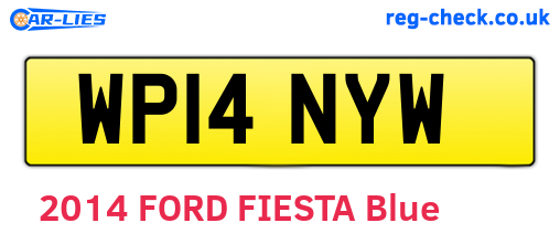 WP14NYW are the vehicle registration plates.