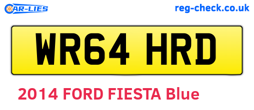 WR64HRD are the vehicle registration plates.