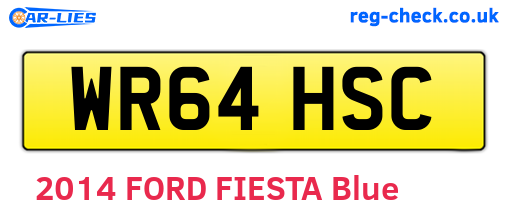 WR64HSC are the vehicle registration plates.