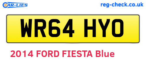 WR64HYO are the vehicle registration plates.