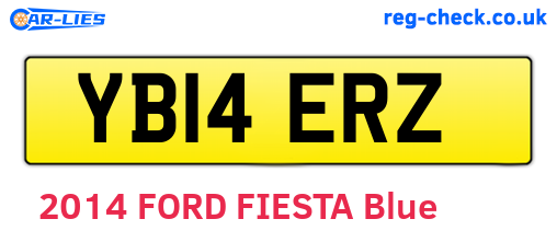 YB14ERZ are the vehicle registration plates.