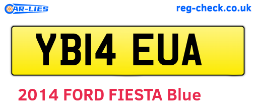 YB14EUA are the vehicle registration plates.