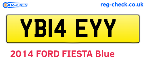 YB14EYY are the vehicle registration plates.