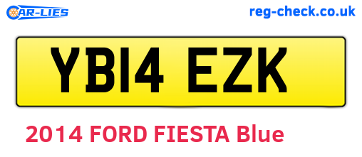 YB14EZK are the vehicle registration plates.