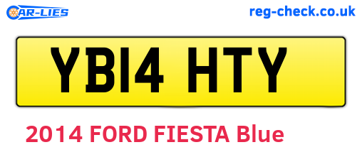 YB14HTY are the vehicle registration plates.