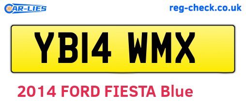 YB14WMX are the vehicle registration plates.