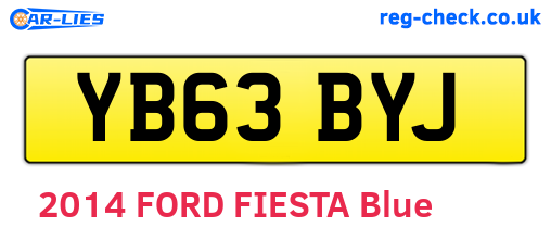 YB63BYJ are the vehicle registration plates.