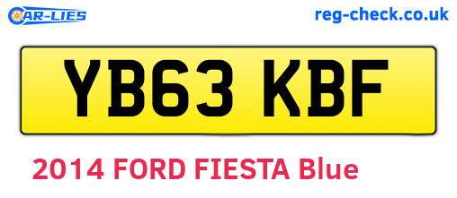 YB63KBF are the vehicle registration plates.