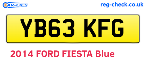 YB63KFG are the vehicle registration plates.