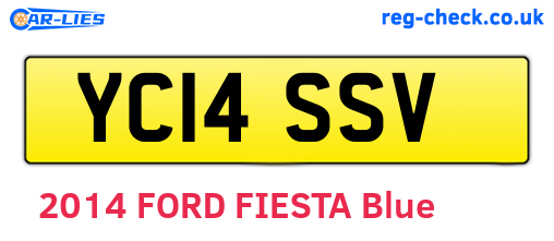 YC14SSV are the vehicle registration plates.