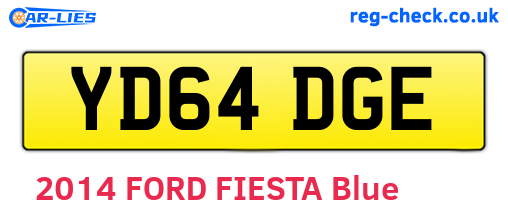 YD64DGE are the vehicle registration plates.