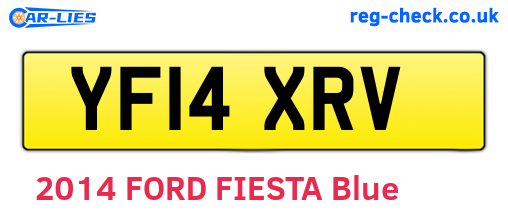 YF14XRV are the vehicle registration plates.