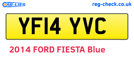 YF14YVC are the vehicle registration plates.