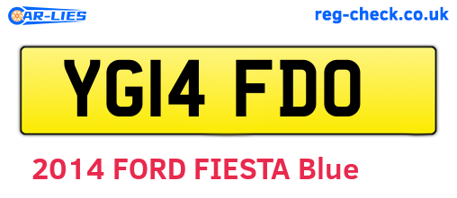 YG14FDO are the vehicle registration plates.